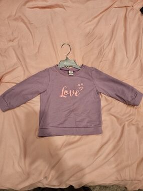 Girls' Lavender 'Love' Pullover Sweatshirt